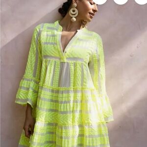 Devotion TWINS Neon Yellow Mini Dress